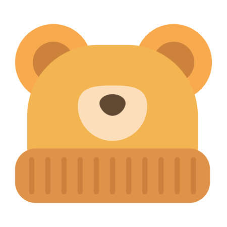 baby hat flat clipart vector illustrationのイラスト素材