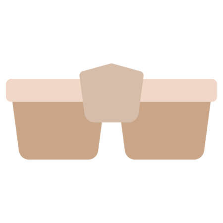 coffee holder flat clipart vector illustrationのイラスト素材