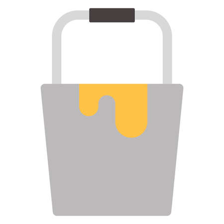 paint bucket flat clipart vector illustrationのイラスト素材