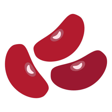 red beans flat clipart vector illustrationのイラスト素材