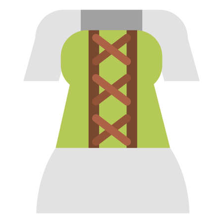 Ireland traditional clothing flat clip art vector illustrationのイラスト素材