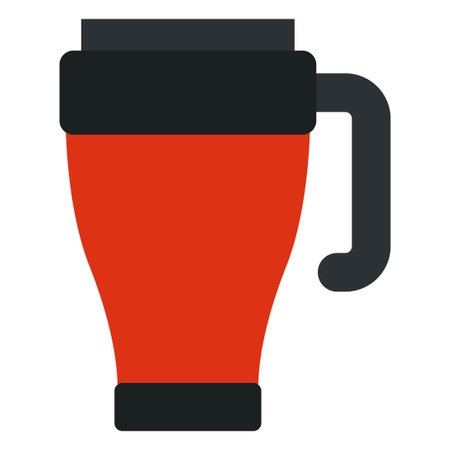 travel drinking cup flat clip art vector illustrationのイラスト素材