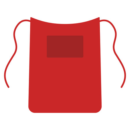 waiter apron flat clip art vector illustrationのイラスト素材