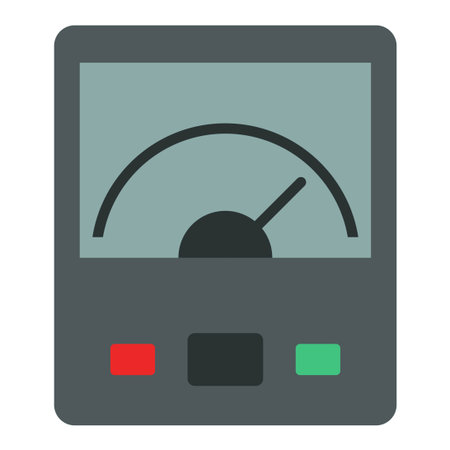 ammeter blade flat clip art vector illustration