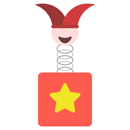 jack box flat clip art vector illustrationのイラスト素材