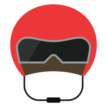 motorbike classic helmet flat clipart vector illustrationのイラスト素材
