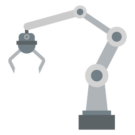 robotic arm flat clipart vector illustrationのイラスト素材