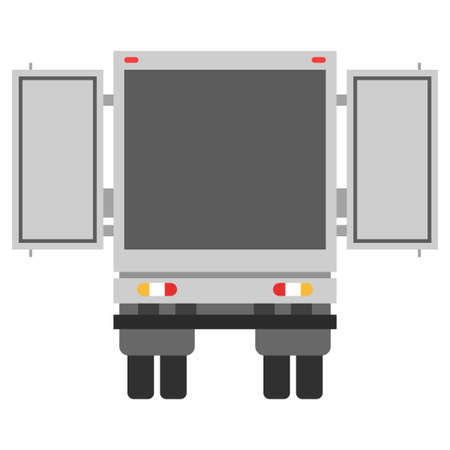 truck doors flat clipart vector illustrationのイラスト素材