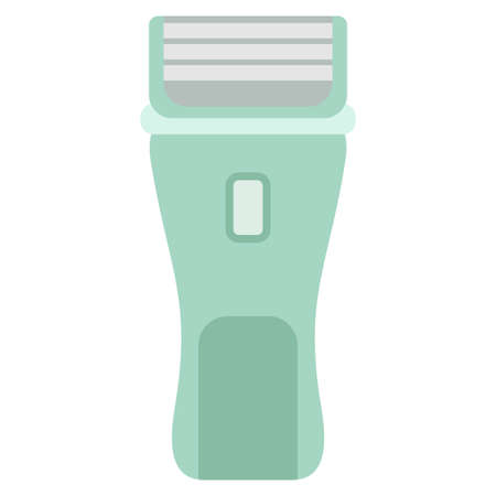 lady reusable shaving razor flat clipart vector illustrationのイラスト素材