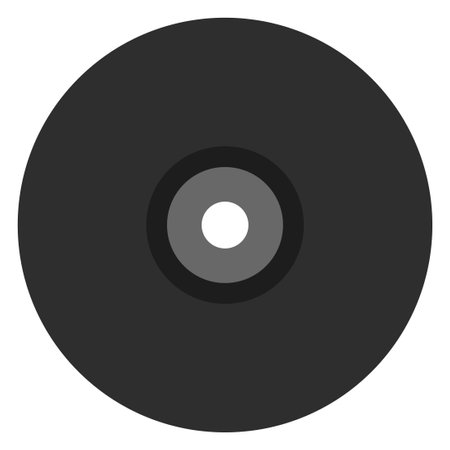 vinyl record flat clipart vector illustrationのイラスト素材