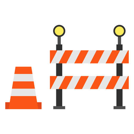 under construction flat clipart vector illustrationのイラスト素材