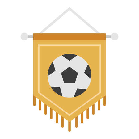 soccer pennant flat clipart vector illustrationのイラスト素材