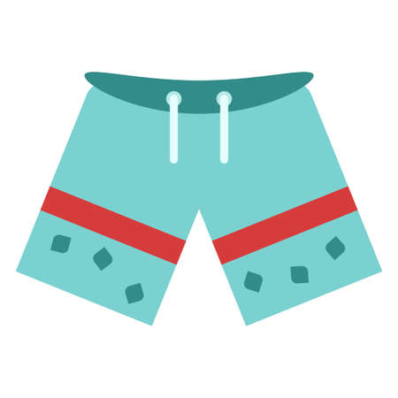 beach pants flat clipart vector illustrationのイラスト素材