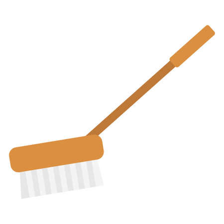 dish brush flat clipart vector illustrationのイラスト素材
