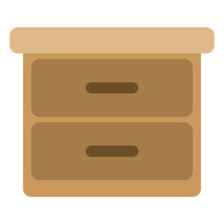 cupboard flat clipart vector illustrationのイラスト素材