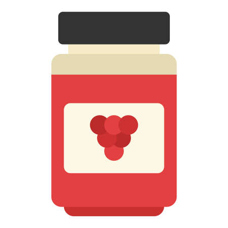 raspberry jam flat clipart vector illustrationのイラスト素材