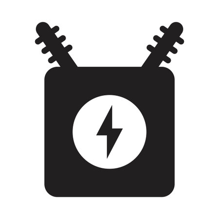 Electric transformer icon vector design templateのイラスト素材