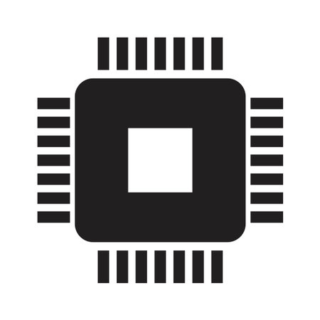 microchip icon vector design template