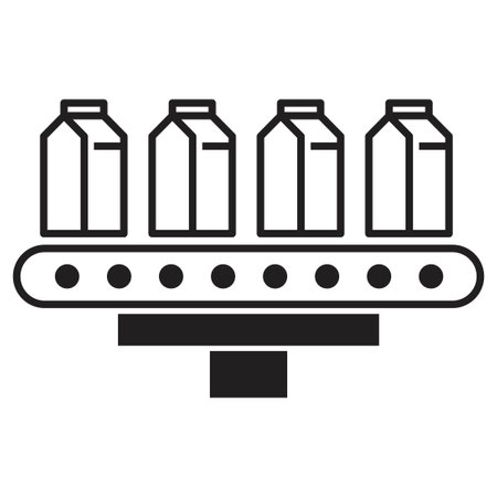 Paper pack factory icon vector design template in black color isolated sign on white backgroundのイラスト素材