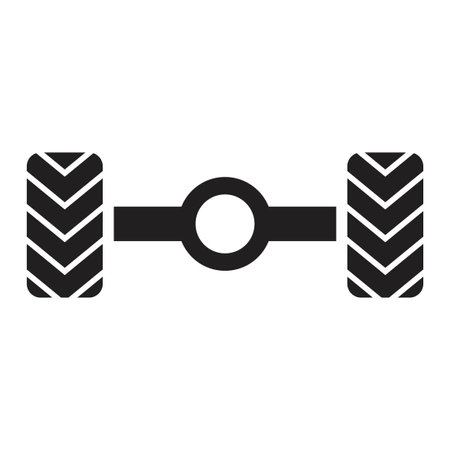 Chassis car icon vector design template in black color isolated sign on white backgroundのイラスト素材
