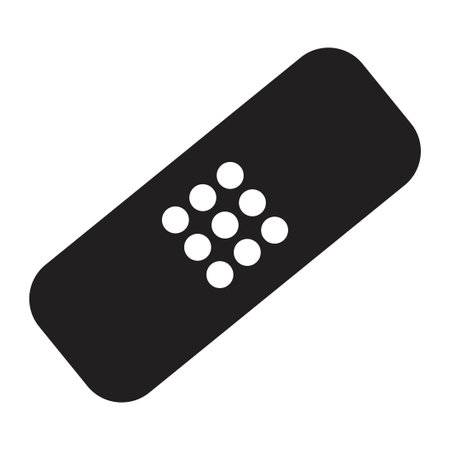 adhesive bandage icon vector design template in black color isolated sign on white backgroundのイラスト素材