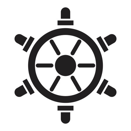 steering wheel icon vector design template in black color isolated sign on white backgroundのイラスト素材