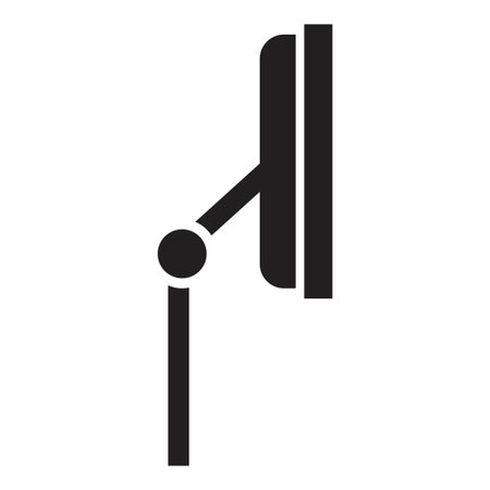 Windscreen wiper icon vector design template in black color isolated sign on white backgroundのイラスト素材