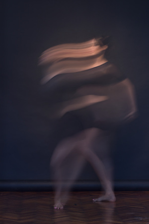 Young ballerina motion blur movingの写真素材