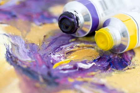 Purple and Yellowの写真素材