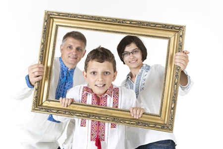 Ukrainian family portraitの写真素材