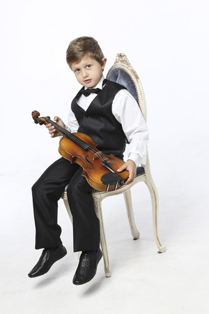 Young violinist の写真素材