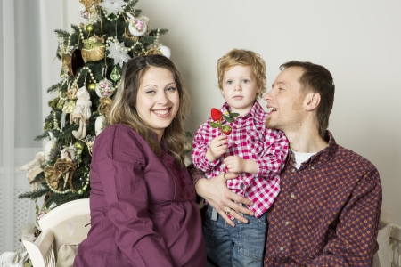 Christmas family timeの写真素材