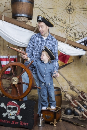 Father and son piratesの写真素材
