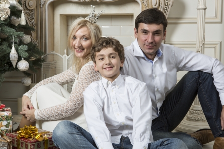 Christmas family celebrationの写真素材