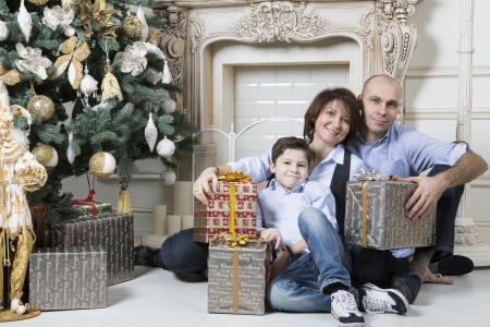 Christmas family celebrationの写真素材