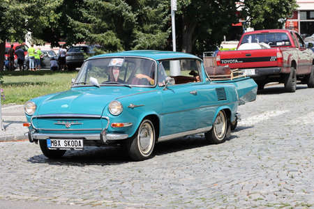 Bakov, Czech republic - Aug. 15. 2020 - Oldtimer Skoda 1000MB, MBX and MBG meetingのeditorial素材