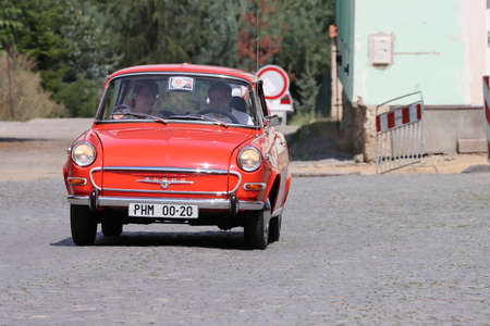 Bakov, Czech republic - Aug. 15. 2020 - Oldtimer Skoda 1000MB, MBX and MBG meetingのeditorial素材