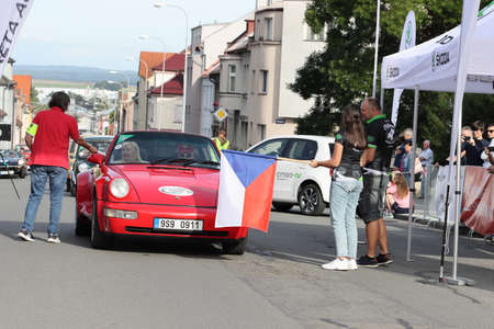 Mlada Boleslav, Czech Republic - Sep 19, 2020 : Oldtimer Bohemia Rally 2020のeditorial素材