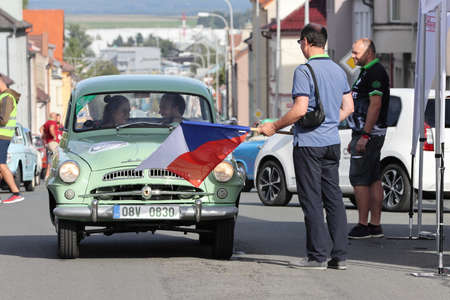 Mlada Boleslav, Czech Republic - Sep 19, 2020 : Oldtimer Bohemia Rally 2020のeditorial素材