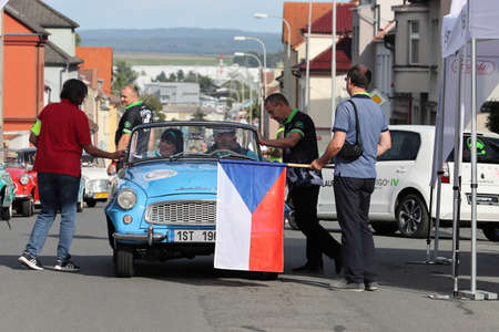 Mlada Boleslav, Czech Republic - Sep 19, 2020 : Oldtimer Bohemia Rally 2020のeditorial素材