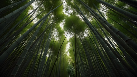 Bamboo forest in Arashiyama, Kyoto, Japan.の素材