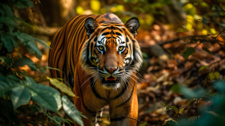 Sumatran Tiger in National Park, Thailand. (Panthera tigris altaica)の素材