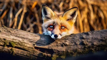 Close up of a red fox (Vulpes vulpes)の素材