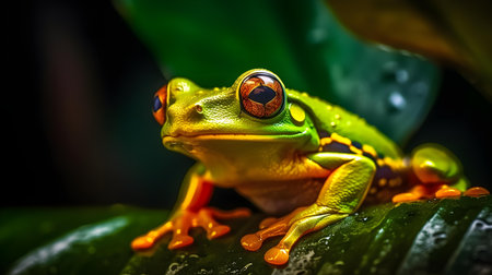 Red-eyed tree frog (Agalychnis callidryas)の素材