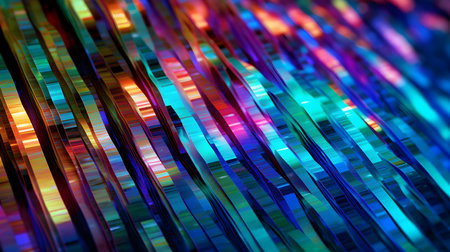 abstract colorful background with lines and bokeh defocused lightsの素材