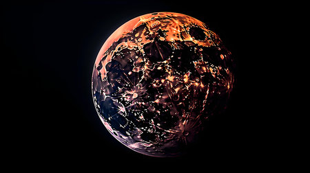 3D illustration of abstract technology digital hi tech concept,digital art works.の素材