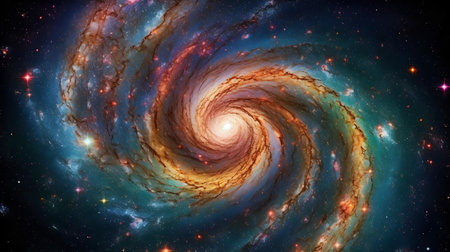 Planets, stars and galaxies in outer space showing the beauty of space exploration.の素材