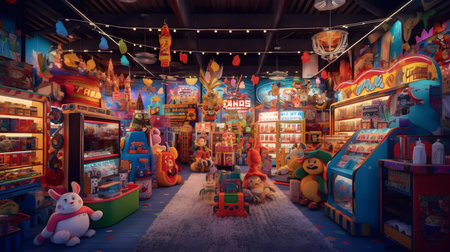 The interior of the children's amusement park.の素材