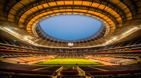 View of the Estadio de la Encarnacion in Madrid, Spain. Estadio de la Encarnacion is the largest football stadium in Spain.の素材