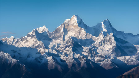 Beautiful panoramic view of Himalaya mountains, Nepal.の素材